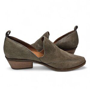 Lucky Brand Mahzan Heeled Loafers Women's Pointy Toe Cut Out Side Light Brown 7